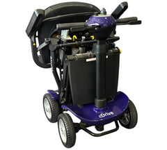 eDrive Remote Auto Folding Electric Mobility Scooter Lithium Aluminium Lightweight Blue used