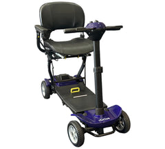 eDrive Remote Auto Folding Electric Mobility Scooter Lithium Aluminium Lightweight Blue used