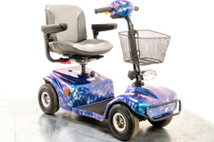 Rascal 388 S Used Electric Mobility Scooter Pavement Pneumatic Custom Blue Purple
