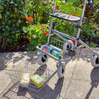 Safety Walker 4 Wheel Rollator with Seat and Removable Basket