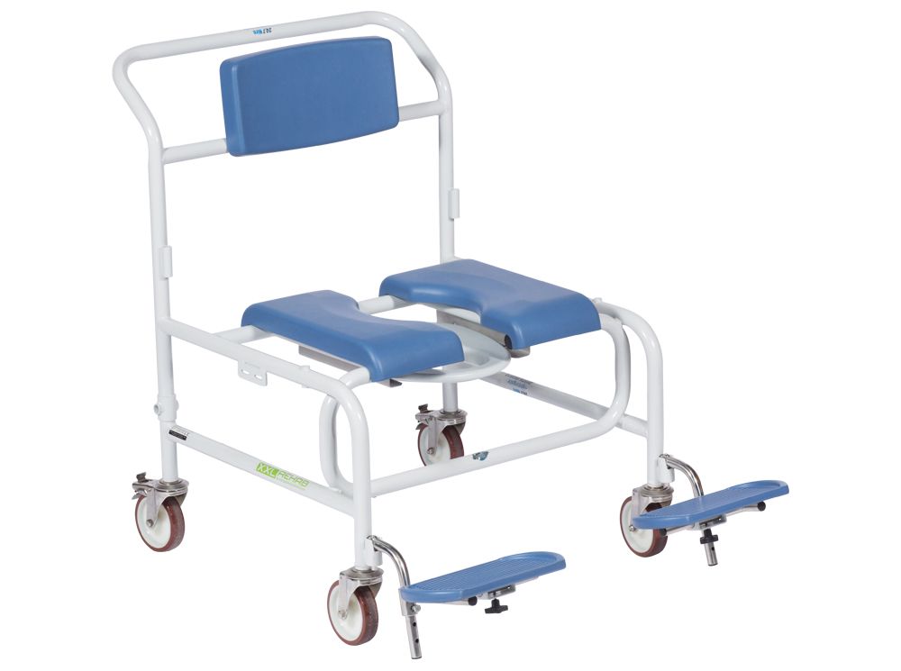 XXL Rehab Bariatric Shower Commode Wheelchair Secondary image