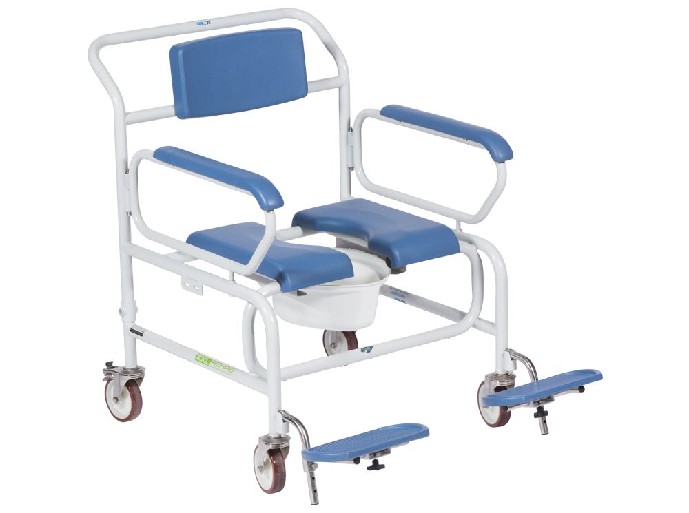 XXL Rehab Bariatric Shower Commode Wheelchair