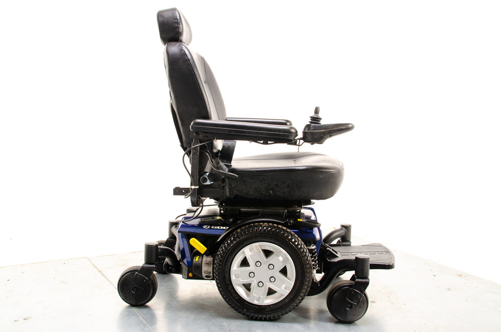 Pride Jazzy J600ES Used Electric Wheelchair Powerchair Indoor Outdoor Suspension Blue 13910