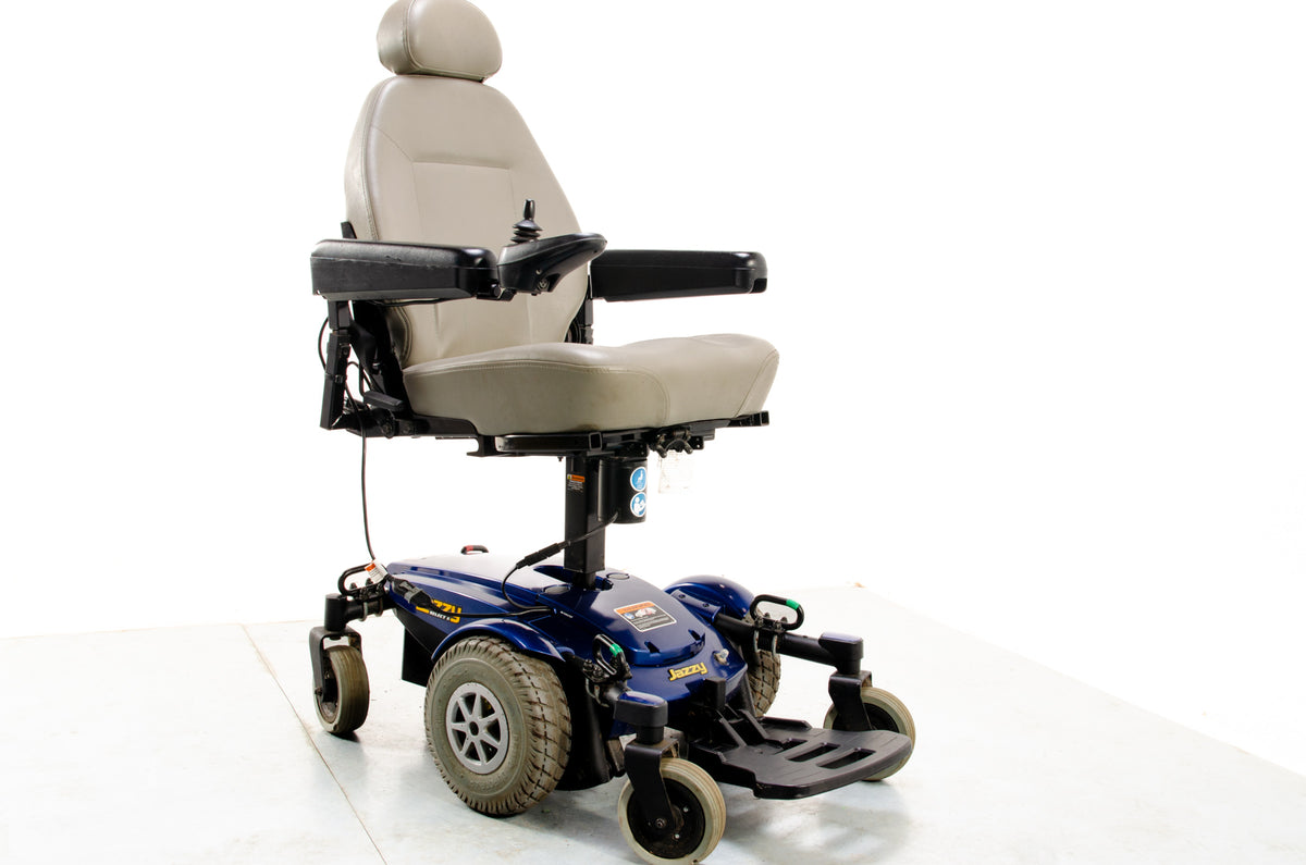 Pride Jazzy Select 6 Riser Used Electric Wheelchair Powerchair Indoor Outdoor MWD Blue Main image
