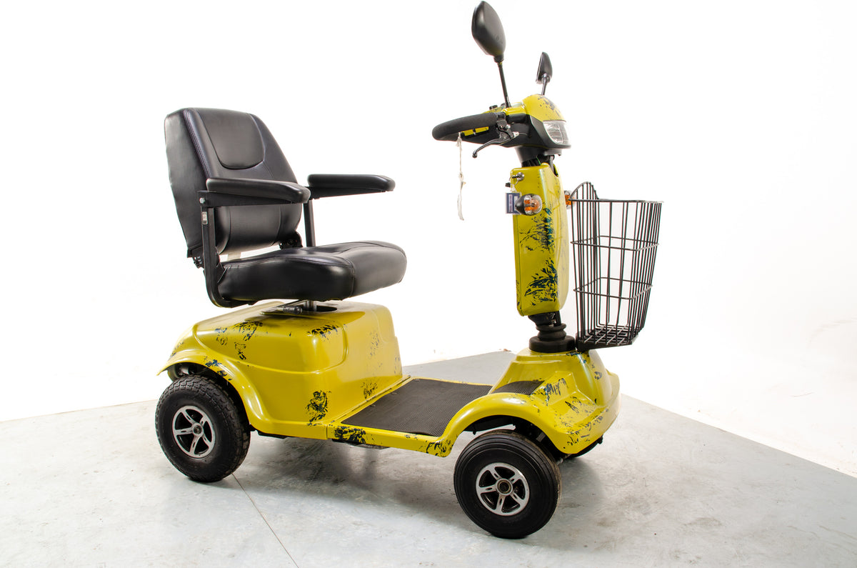 Rascal Frontier Used Electric Mobility Scooter 8mph All-Terrain Suspension Off-Road Midsize Custom Yellow Main image