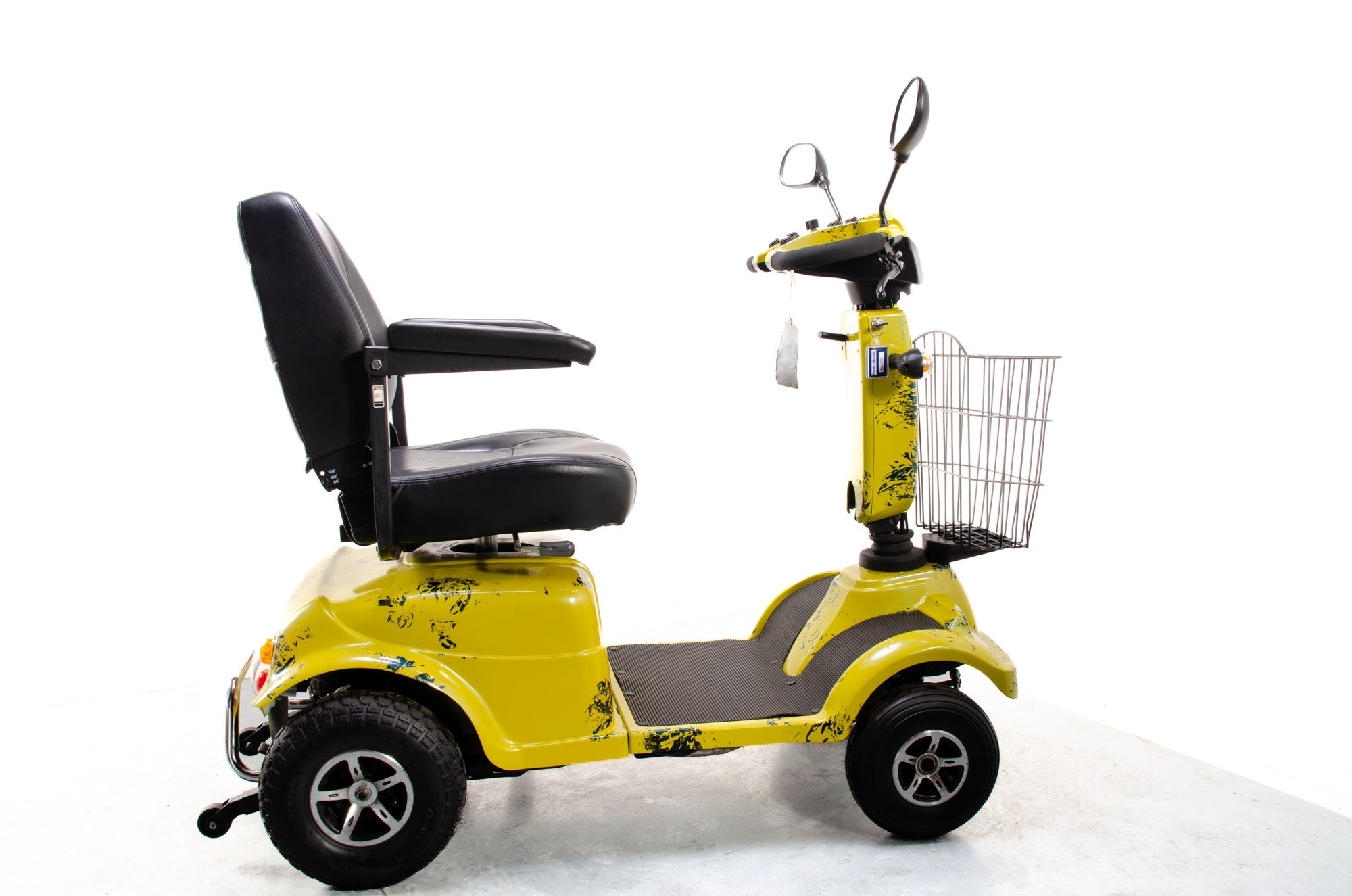 Rascal Frontier Used Electric Mobility Scooter 8mph All-Terrain Suspension Off-Road Midsize Custom Yellow