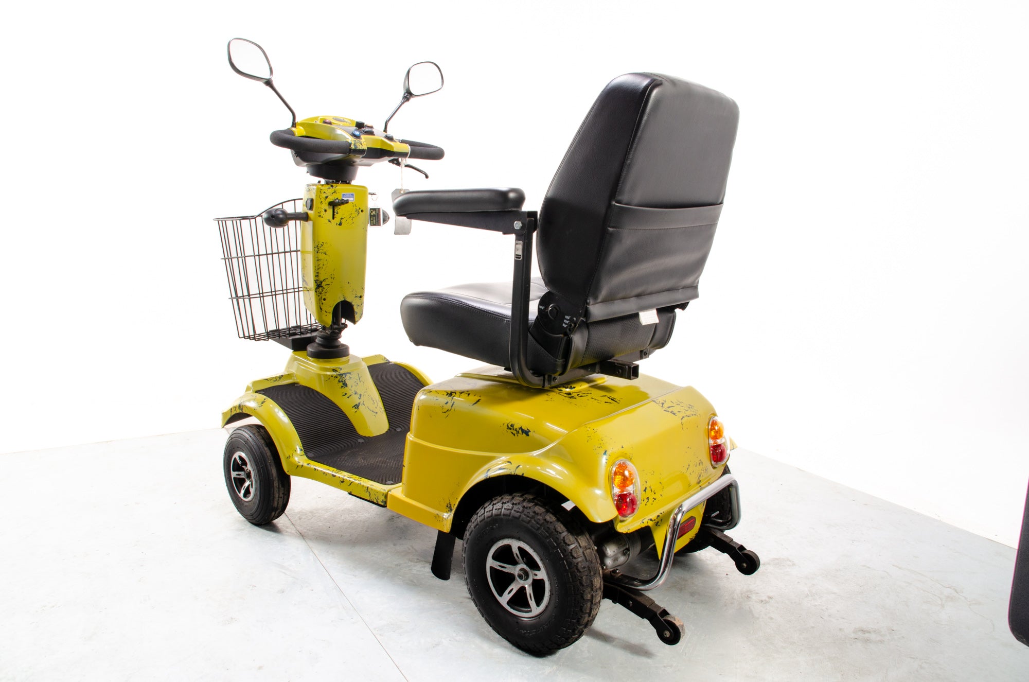 Rascal Frontier Used Electric Mobility Scooter 8mph All-Terrain Suspension Off-Road Midsize Custom Yellow