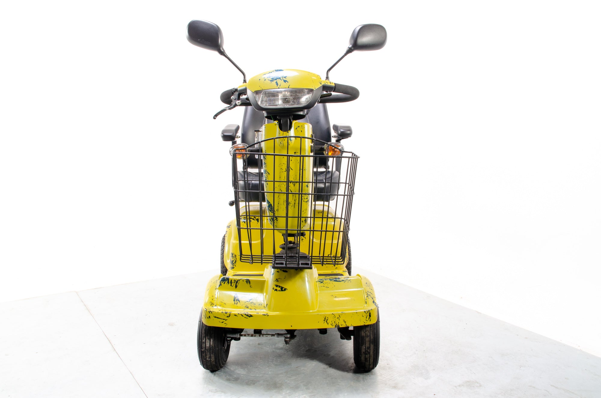 Rascal Frontier Used Electric Mobility Scooter 8mph All-Terrain Suspension Off-Road Midsize Custom Yellow