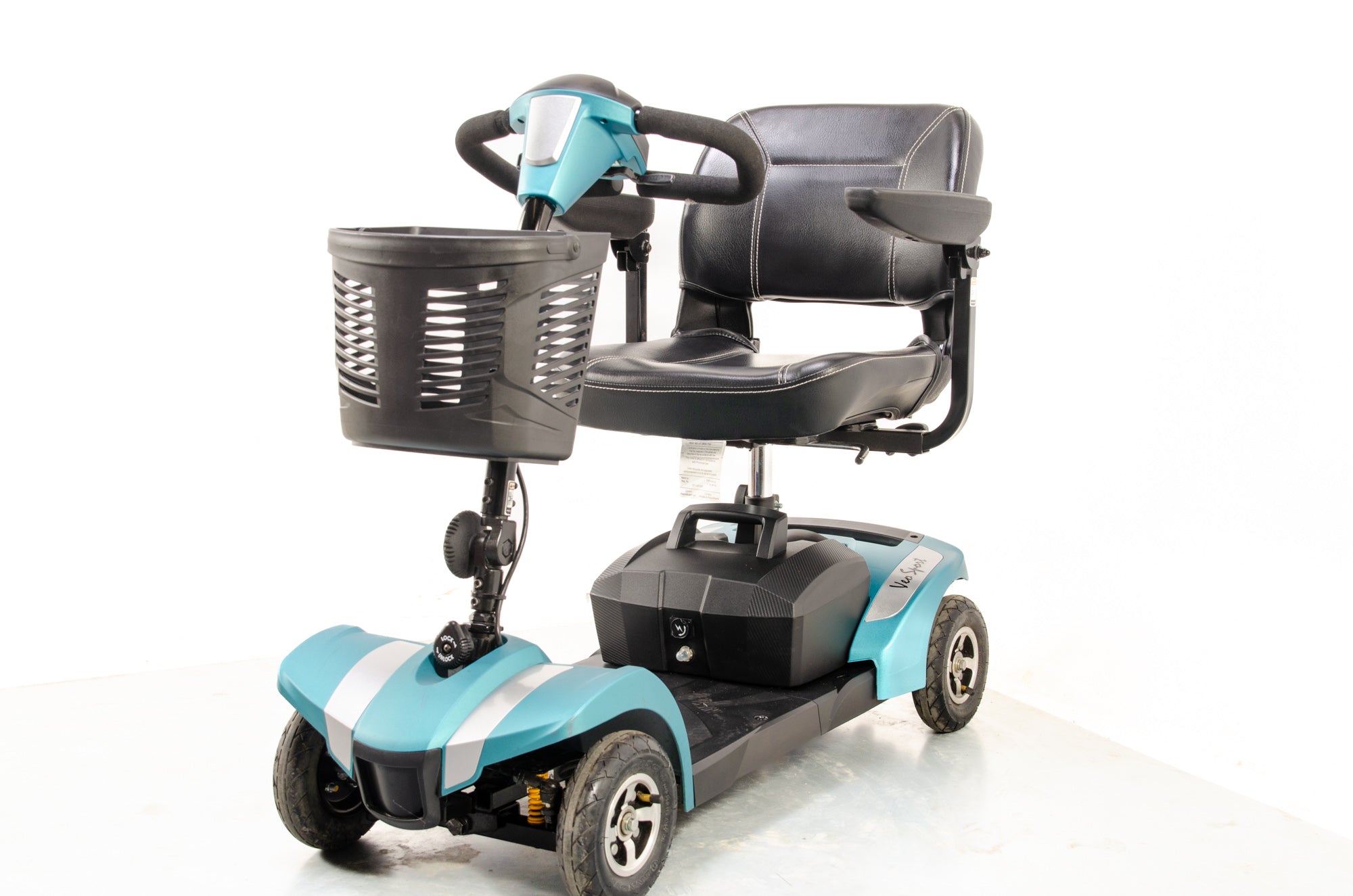 Rascal Veo Sport Used Electric Mobility Scooter Small Portable Lightweight Transportable Boot Turquoise 12067