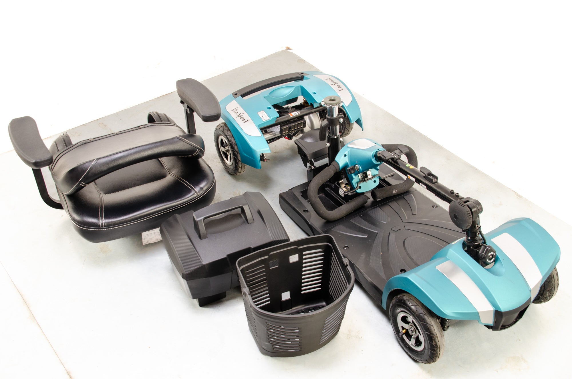 Rascal Veo Sport Used Electric Mobility Scooter Small Portable Lightweight Transportable Boot Turquoise 12067