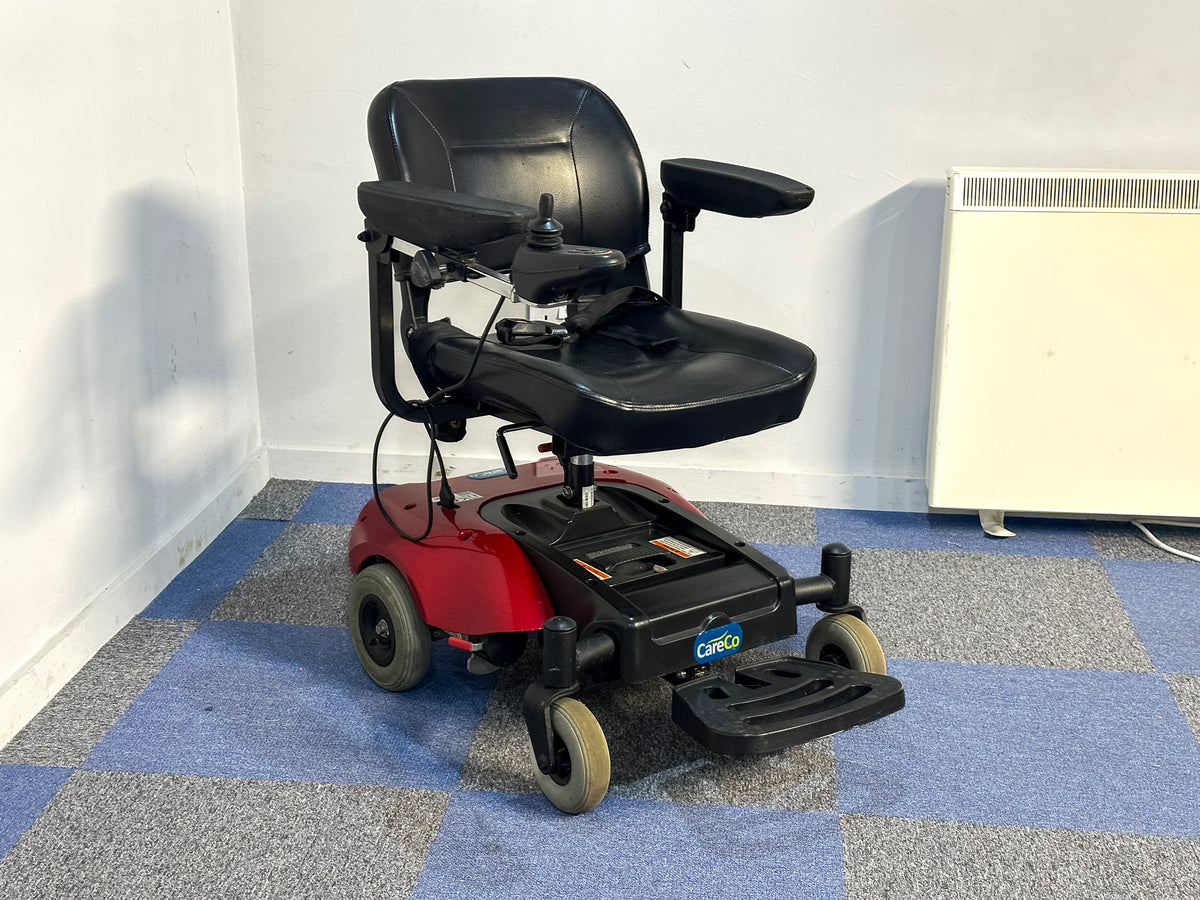 CareCo Easi Go Used Electric Wheelchair Powerchair Indoor Transportable Lightweight Red Main image