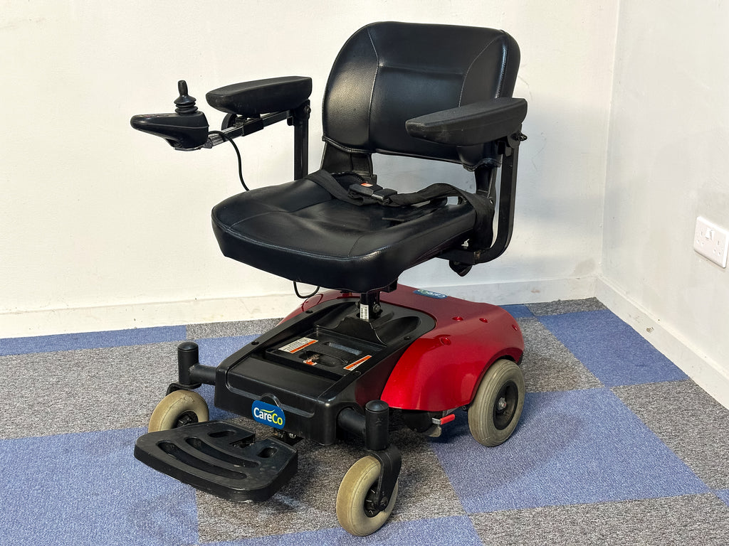 CareCo Easi Go Used Electric Wheelchair Powerchair Indoor Transportable Lightweight Red