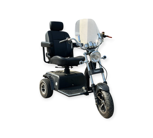 Trident 3-Wheel Road Legal Mobility Scooter – Retro Hot Rod Design, 8mph, 21-Mile Range
