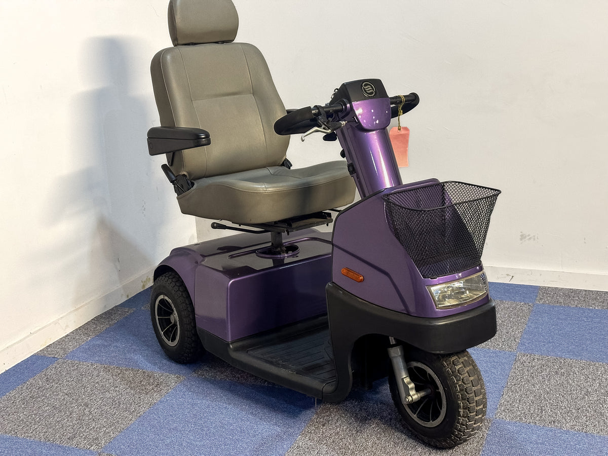 TGA Breeze Midi 3 8mph Mid Size Mobility Scooter Trike Purple