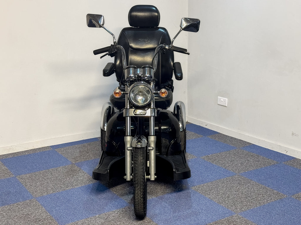 Drive Sport Rider Chrome and Black Mobility Scooter 8mph Large 3 Wheel Trike Road Legal