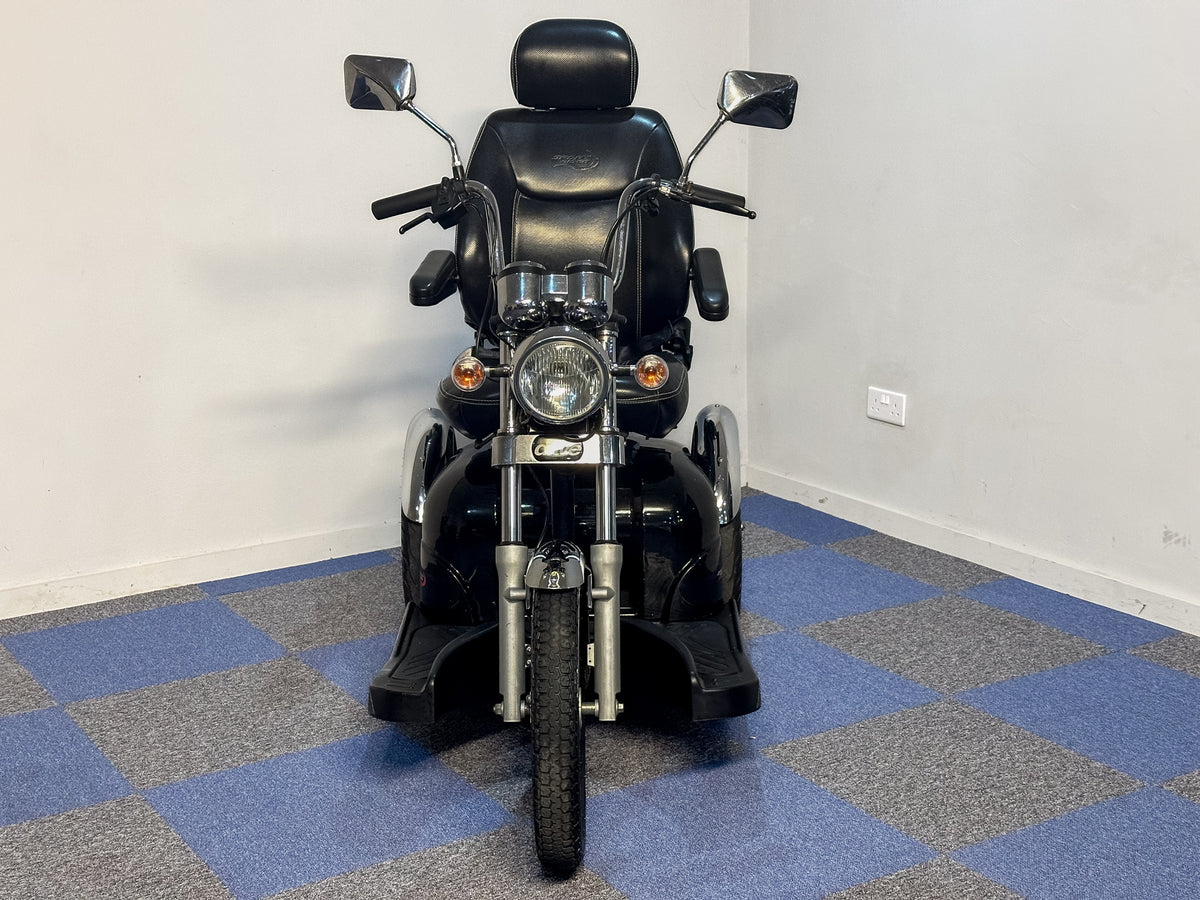 Drive Sport Rider Chrome and Black Mobility Scooter 8mph Large 3 Wheel Trike Road Legal