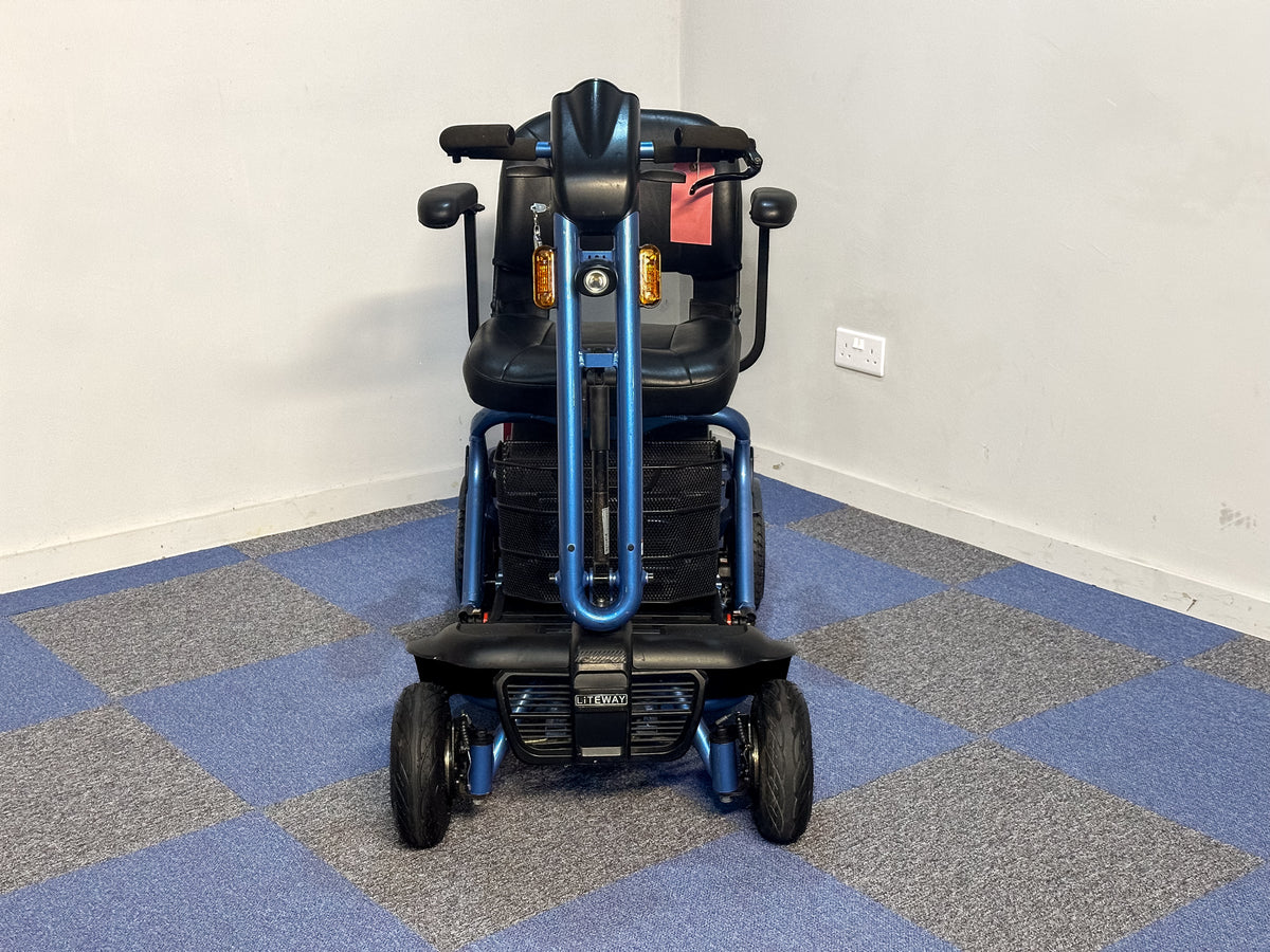 Rascal Liteway 8 8mph Mid-Size Transportable Used Electric Mobility Scooter in Blue