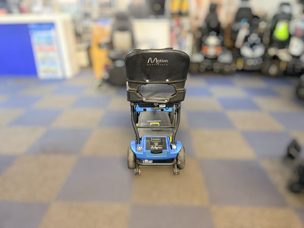 eDrive Remote Auto Folding Electric Mobility Scooter Lithium Aluminium Lightweight Blue used condition