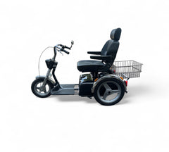 TGA Supersport 8mph Large 3 Wheel Trike Mobility Scooter in Black Chrome
