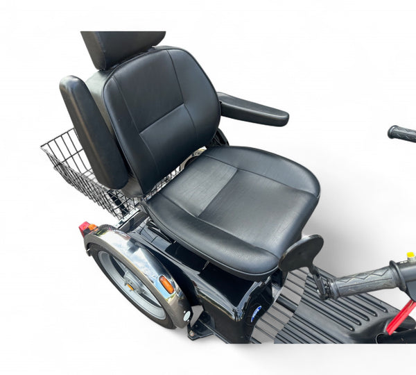 TGA Supersport 8mph Large 3 Wheel Trike Mobility Scooter in Black Chrome