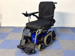 Quickie Salsa M2 Mini Used Electric Wheelchair Powerchair Power Tilt Sunrise Medical Outdoor MWD Blue