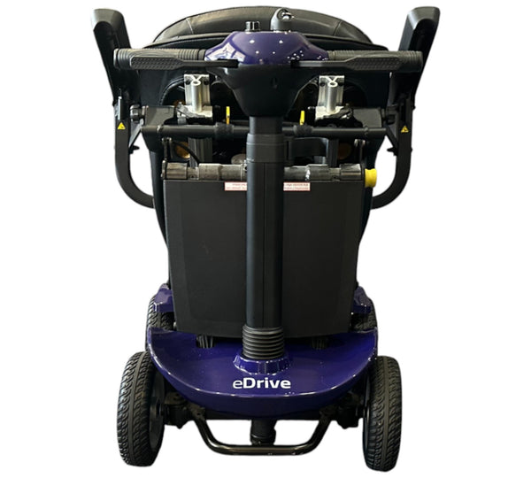 eDrive Remote Auto Folding Electric Mobility Scooter Lithium Aluminium Lightweight Blue used