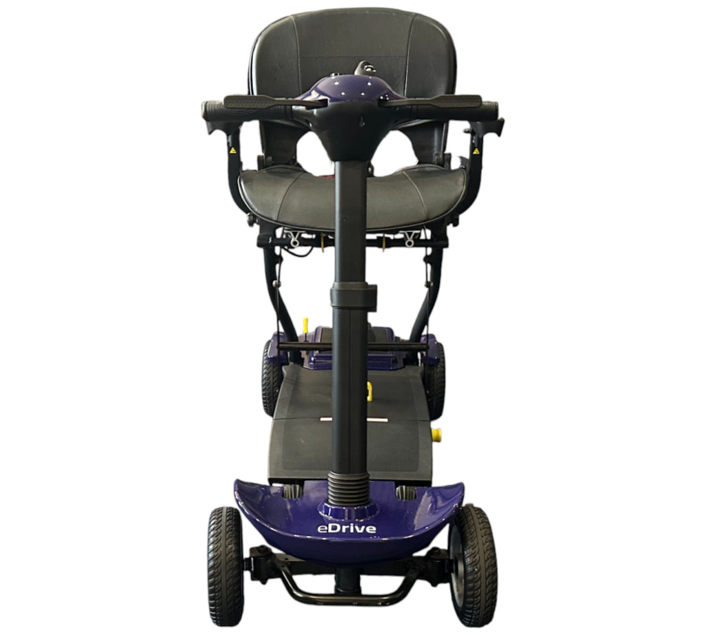 eDrive Remote Auto Folding Electric Mobility Scooter Lithium Aluminium Lightweight Blue used