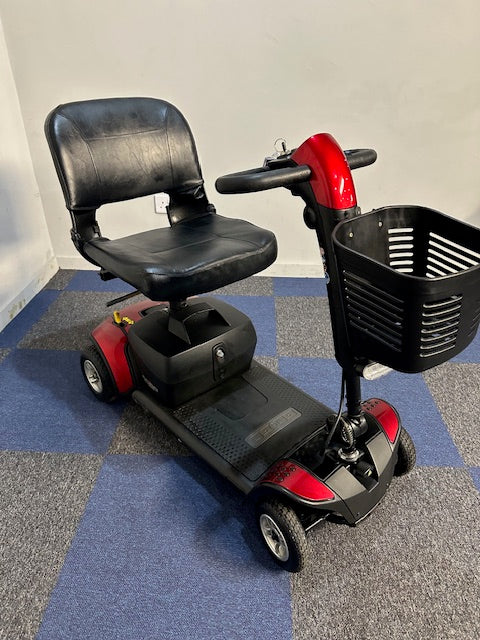 Pride Go-Go Elite Traveller Plus 4mph Mobility Boot Scooter in Red Main image