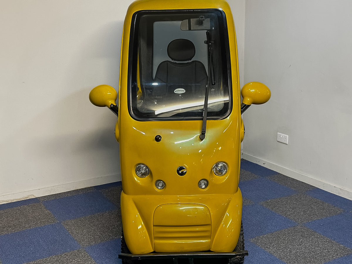 Scooterpac CabinCar MK2 8mph Covered Cabin Car Mobility Scooter Used Road Legal Yellow Main image