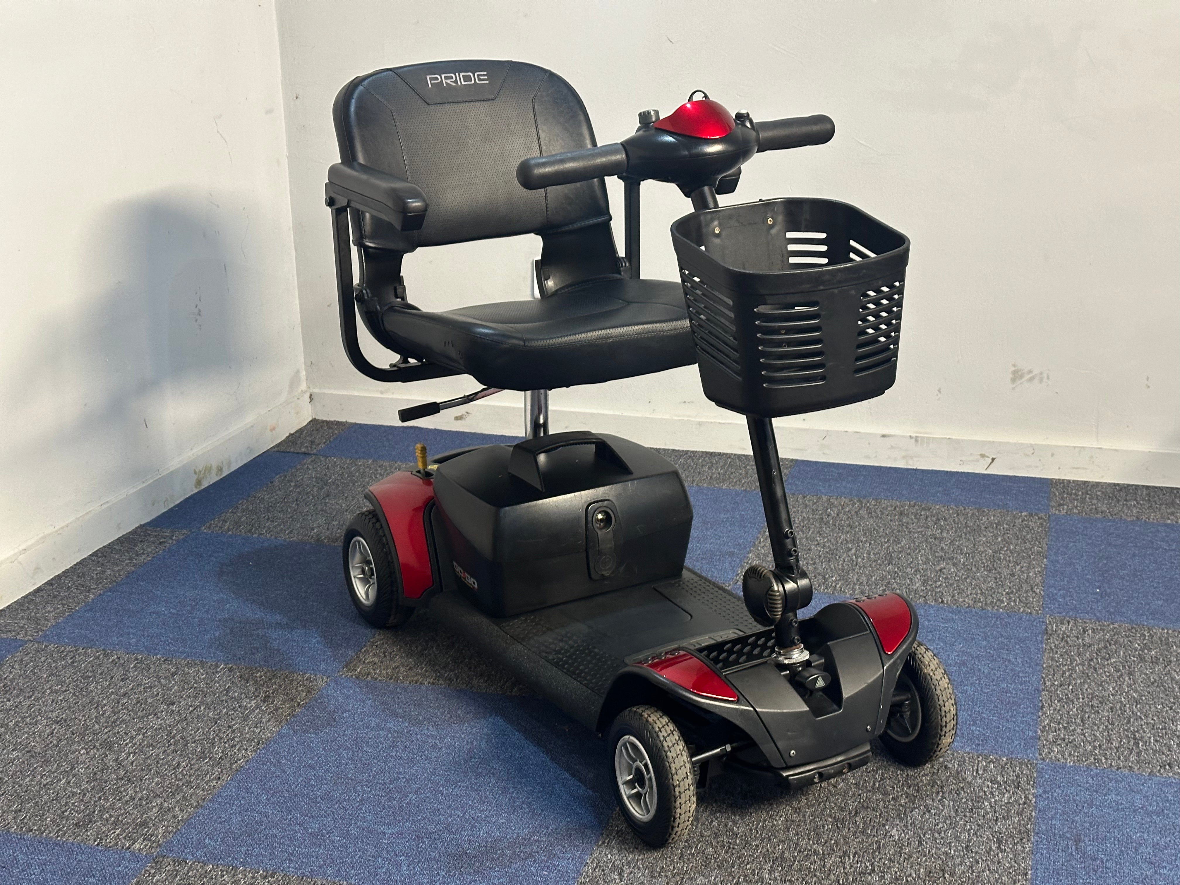 Pride Go-Go Elite Traveller 4mph Mobility Boot Scooter in Red 16145 Main image