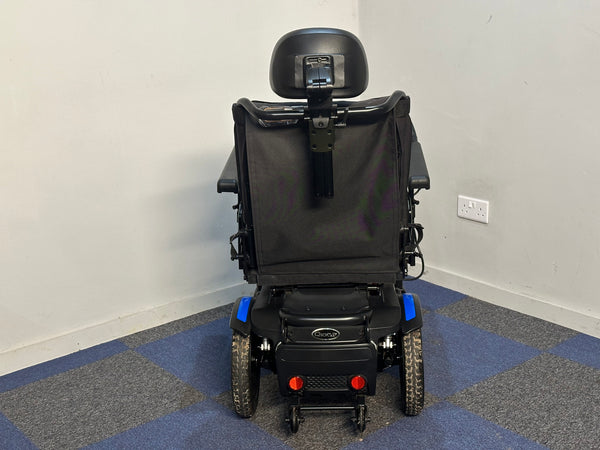Quickie Q100 R Compact Indoor Outdoor Sunrise Medical Powerchair Wheelchair Blue Trim
