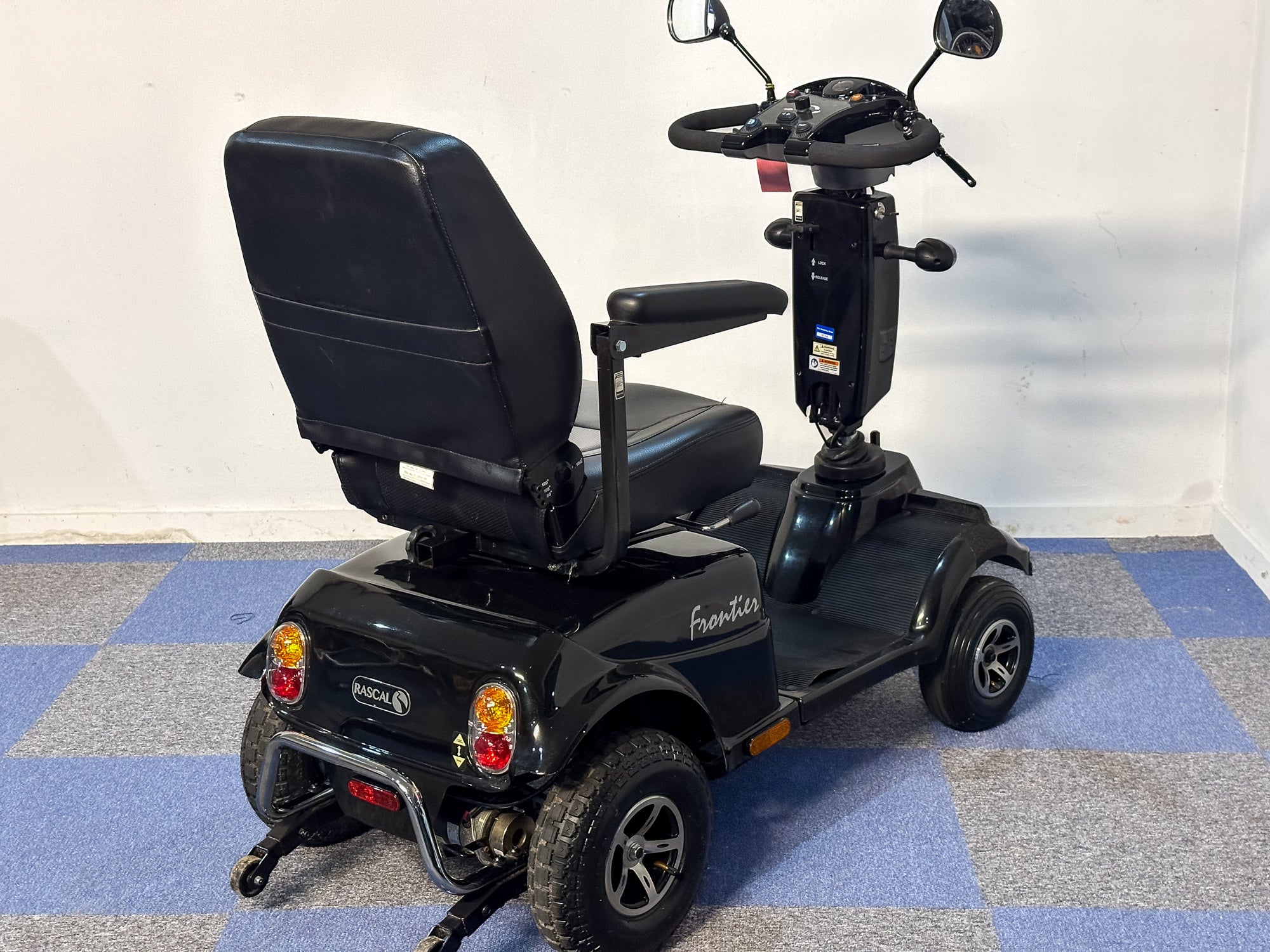 Rascal Frontier All-Terrain Off-Road Electric Mobility Scooter 8mph Suspension Midsize Colour Black