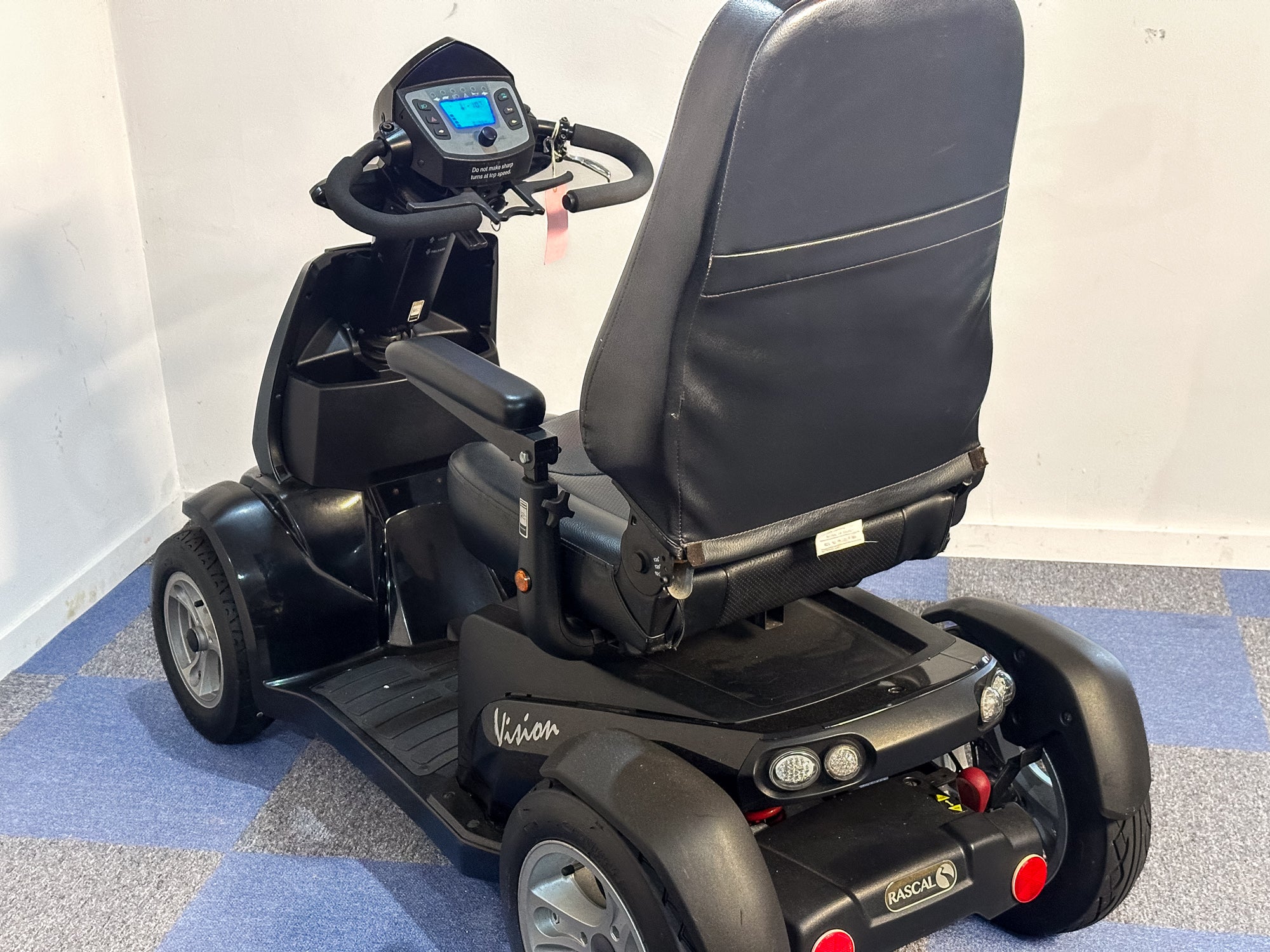 Rascal Vision Used Electric Mobility Scooter 8mph Large All-Terrain Road Legal Black Pneumatic Tyres 13283