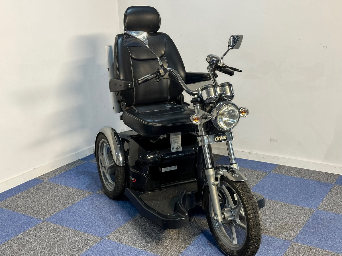 Drive Sport Rider Chrome Black Mobility Scooter Large 3 Wheel Trike Road Legal Main image