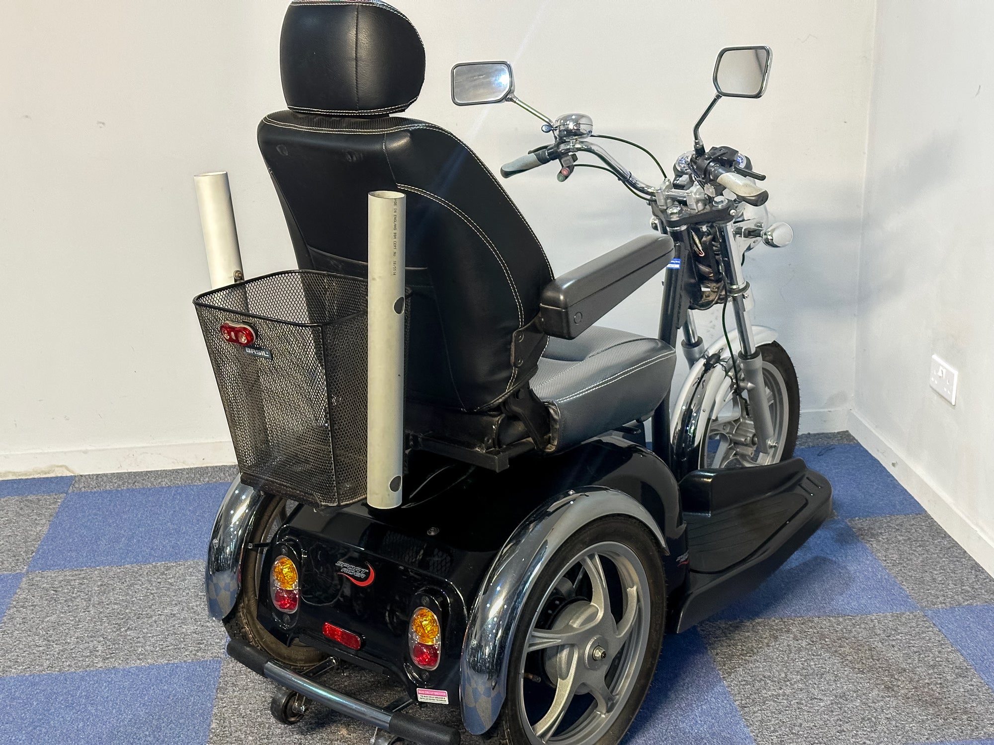 Drive Sport Rider Chrome Black Mobility Scooter Large 3 Wheel Trike Road Legal