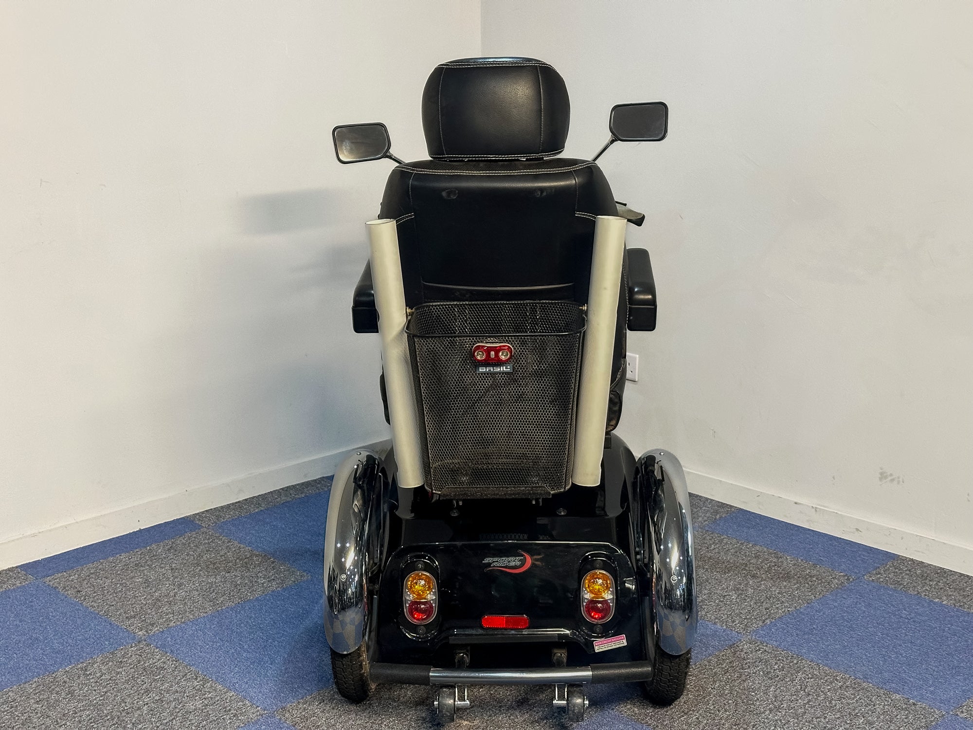 Drive Sport Rider Chrome Black Mobility Scooter Large 3 Wheel Trike Road Legal