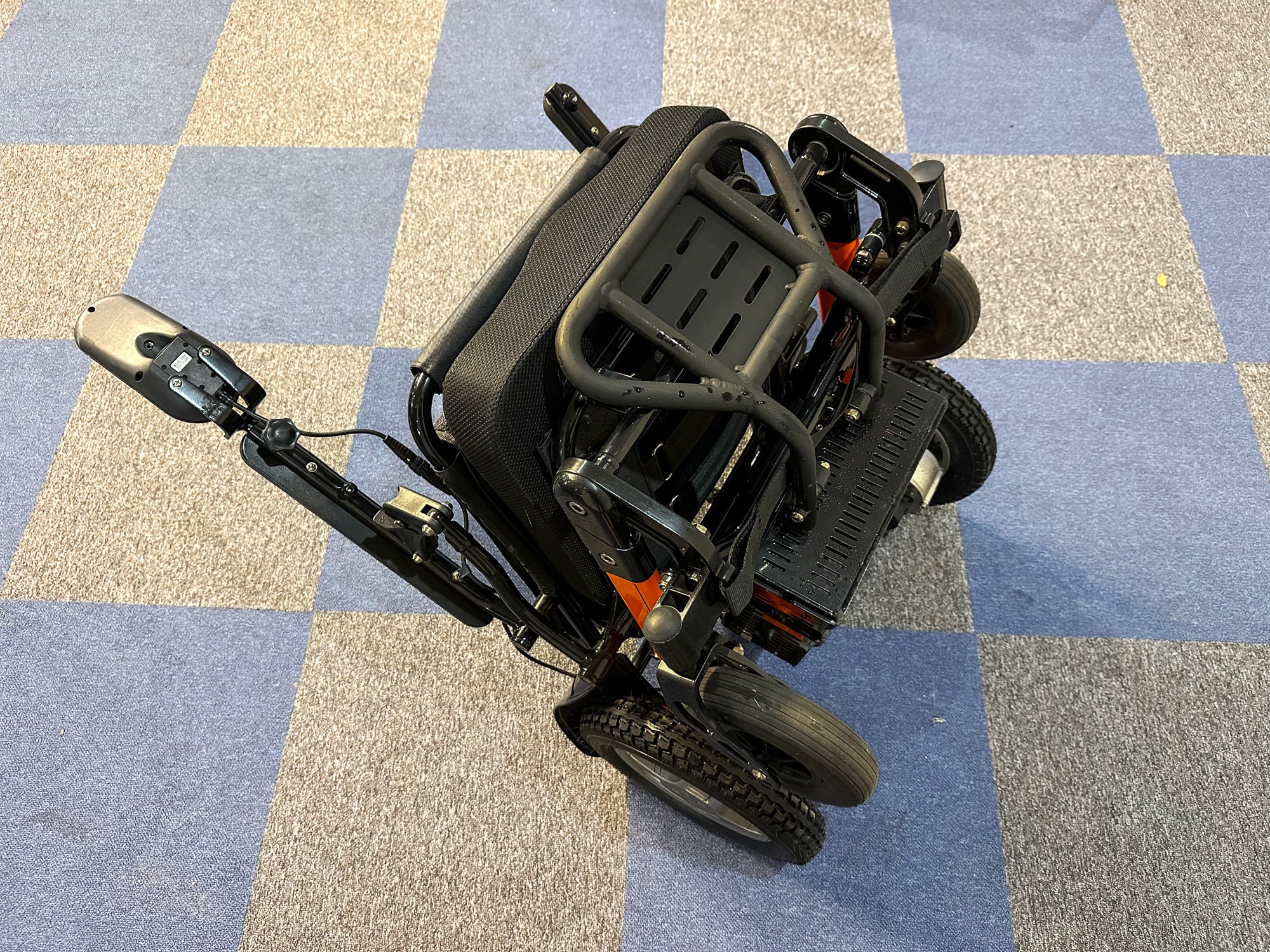 Monarch Ezi-Fold Lightweight Powerchair with Lithium Battery Bright Orange Secondary image