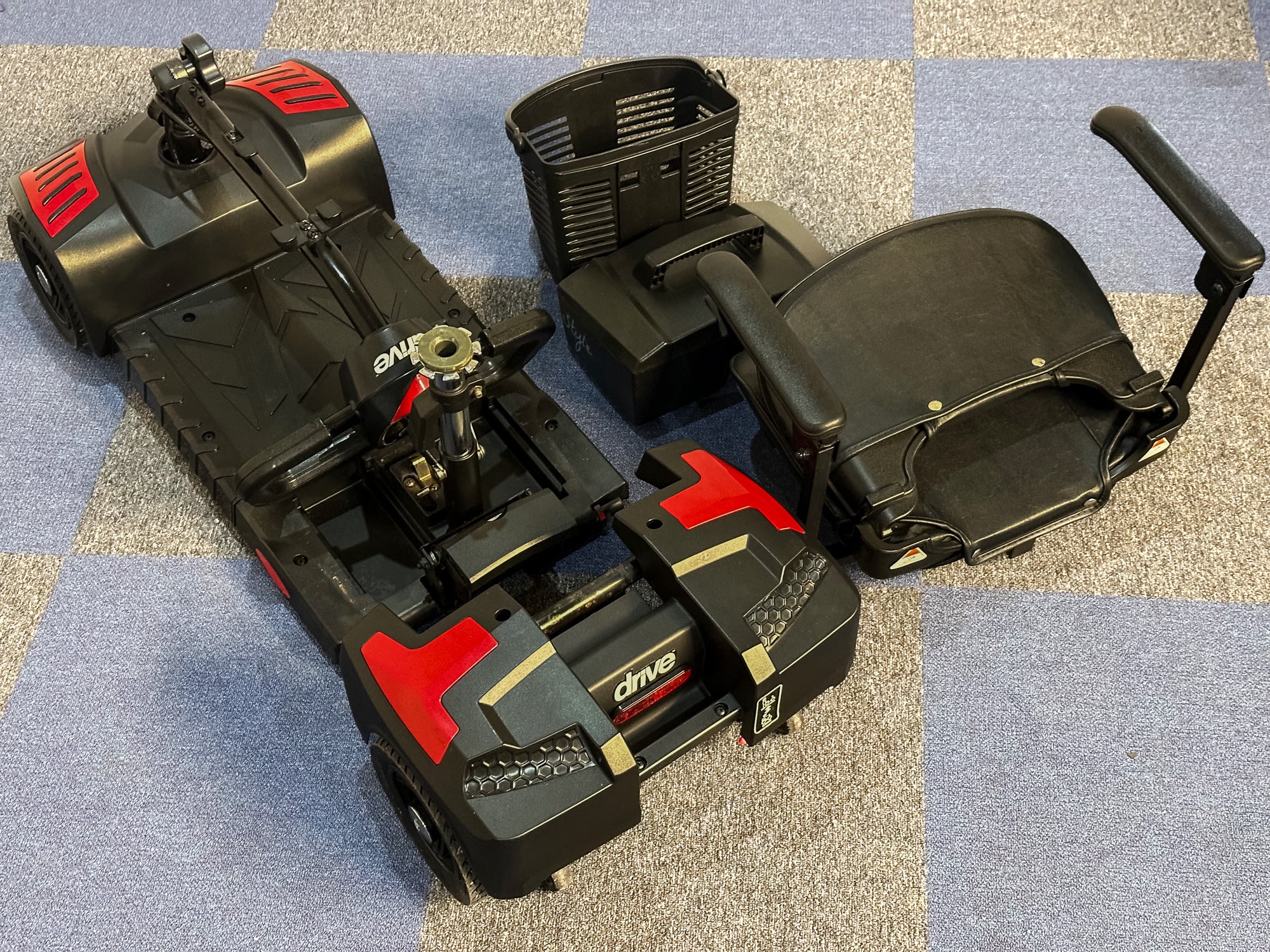 Drive Style Mobility Scooter Transportable Boot Folding Portable Indoor Outdoor Red Secondary image