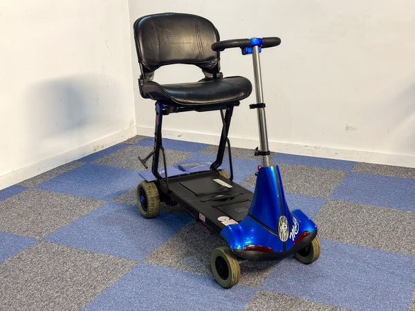 Monarch Mobie 4mph Folding Used Mobility Scooter Lithium Travel Small Travel Blue 16068