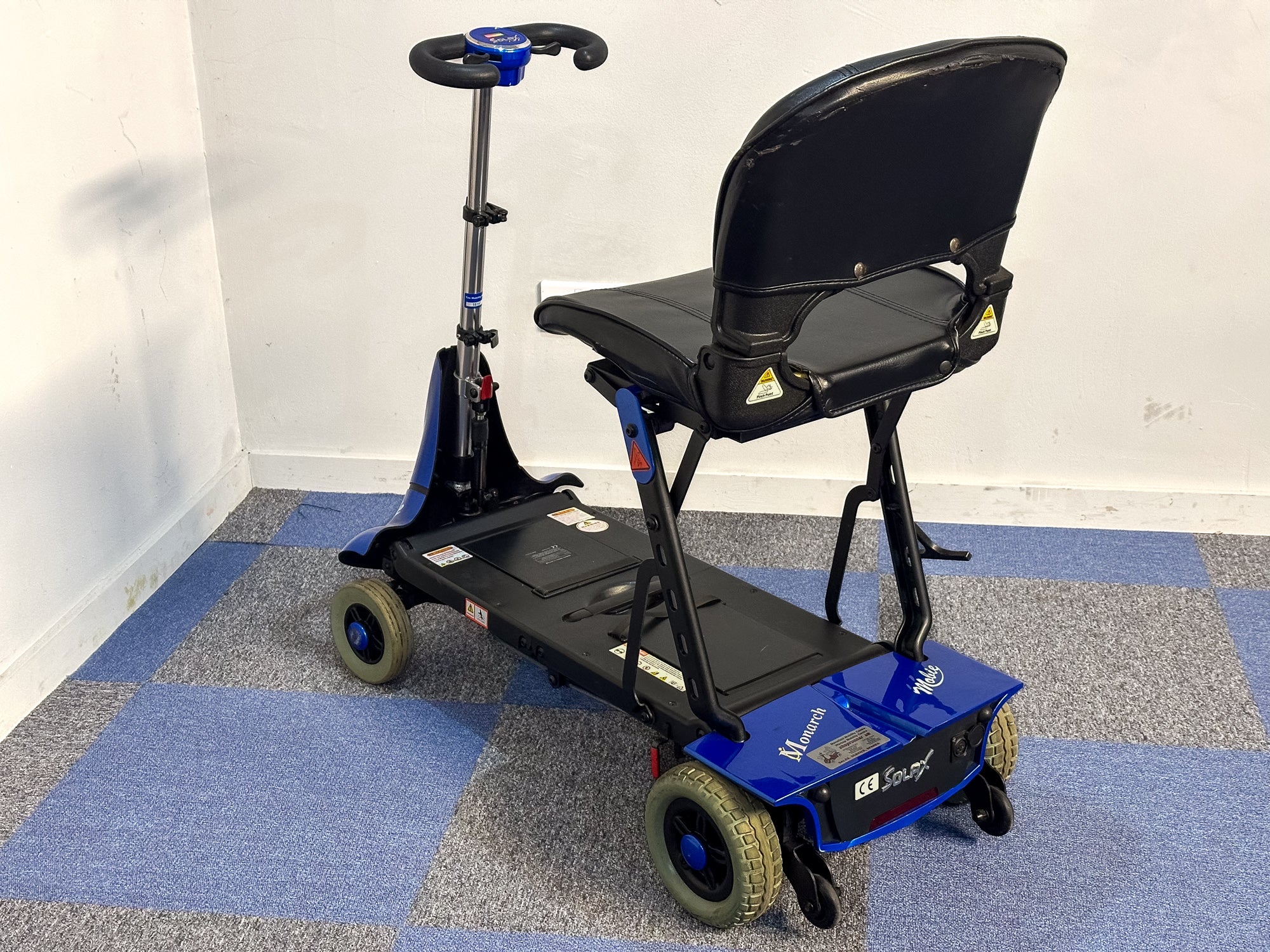 Monarch Mobie 4mph Folding Used Mobility Scooter Lithium Travel Small Travel Blue 16068