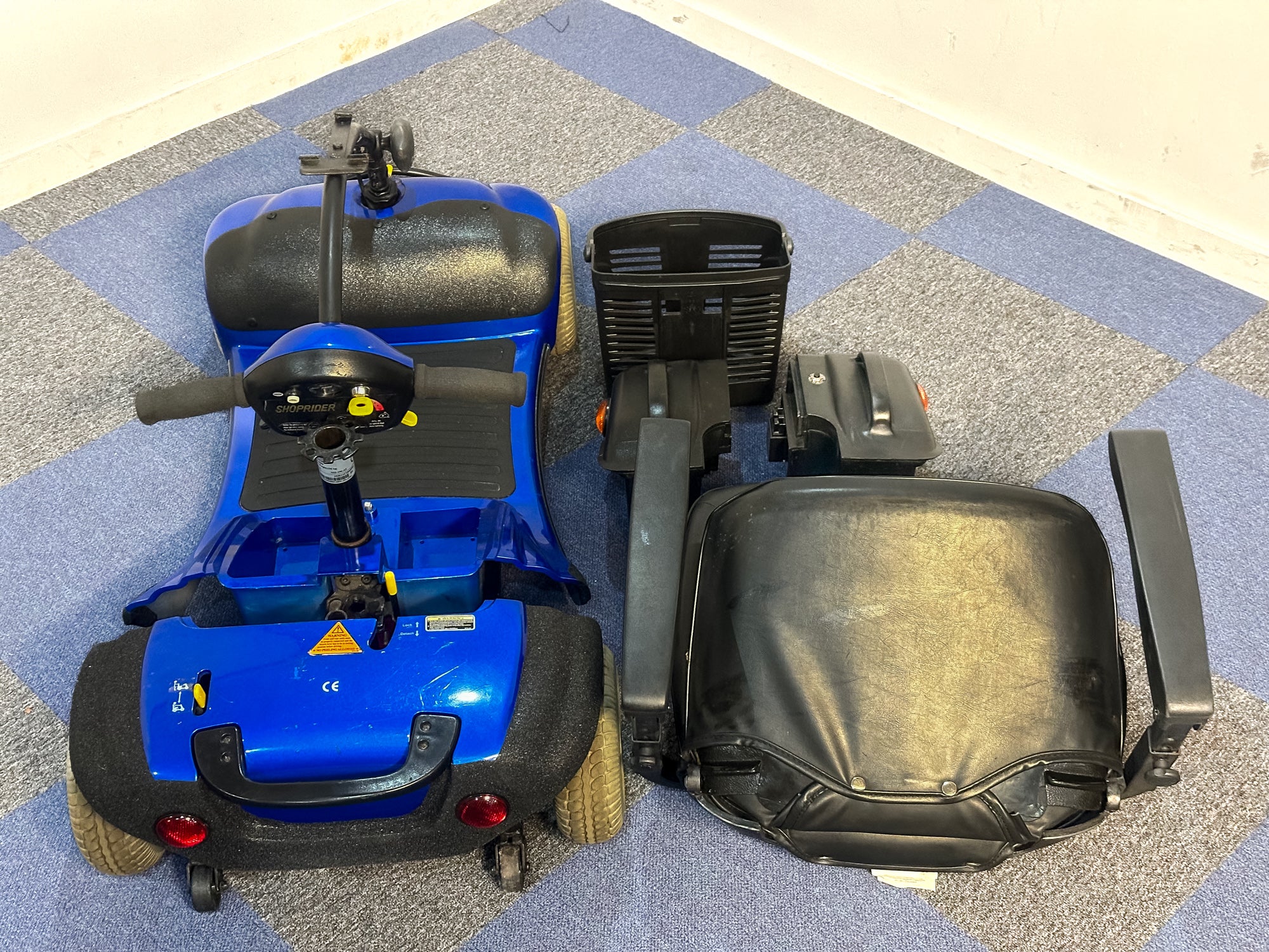 Shoprider Paris Used Mobility Scooter Small Transportable Lightweight Travel Boot Roma Blue Secondary image