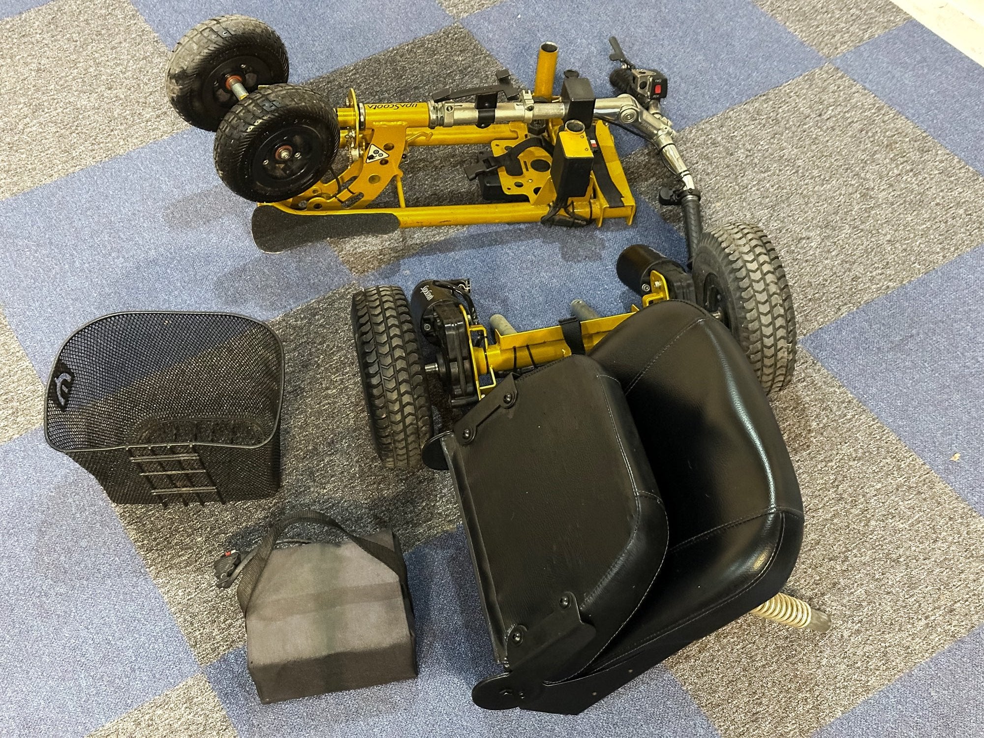 SupaScoota Sport XL Transportable Mobility Boot Scooter Trike All-Terrain Yellow Secondary image