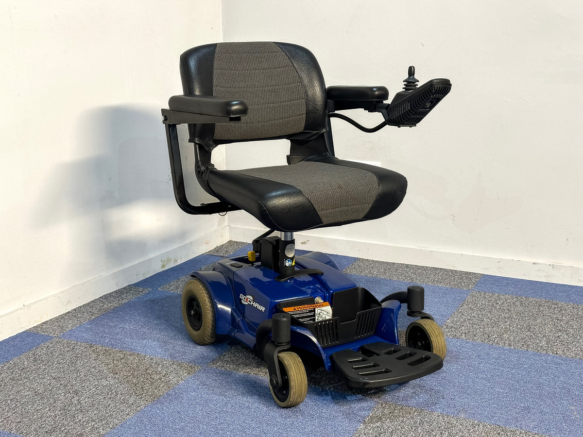 Pride Go Chair 4mph Indoor Powerchair Electric Wheelchair Blue 18inch seat Main image