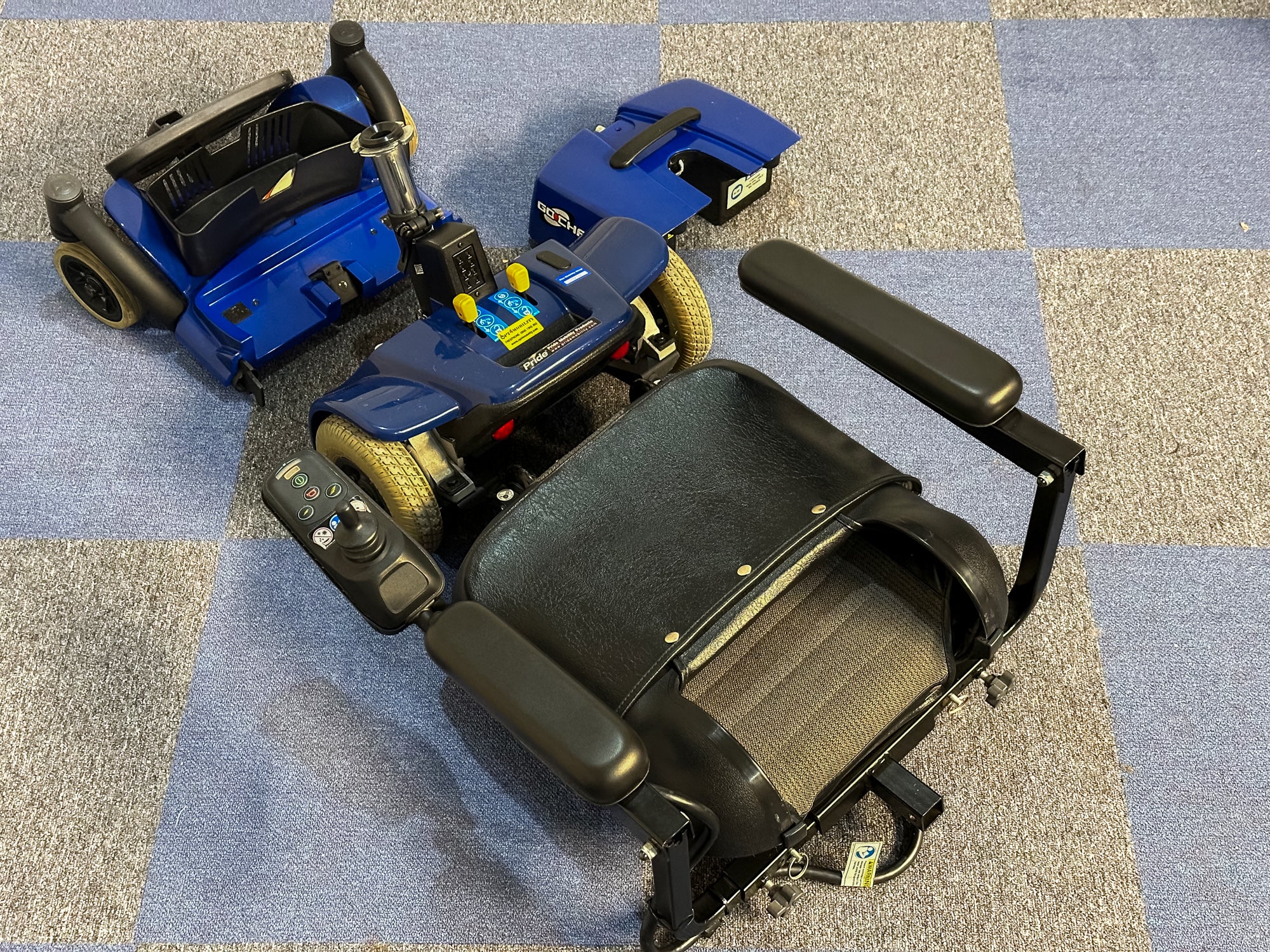 Pride Go Chair 4mph Indoor Powerchair Electric Wheelchair Blue 18inch seat Secondary image