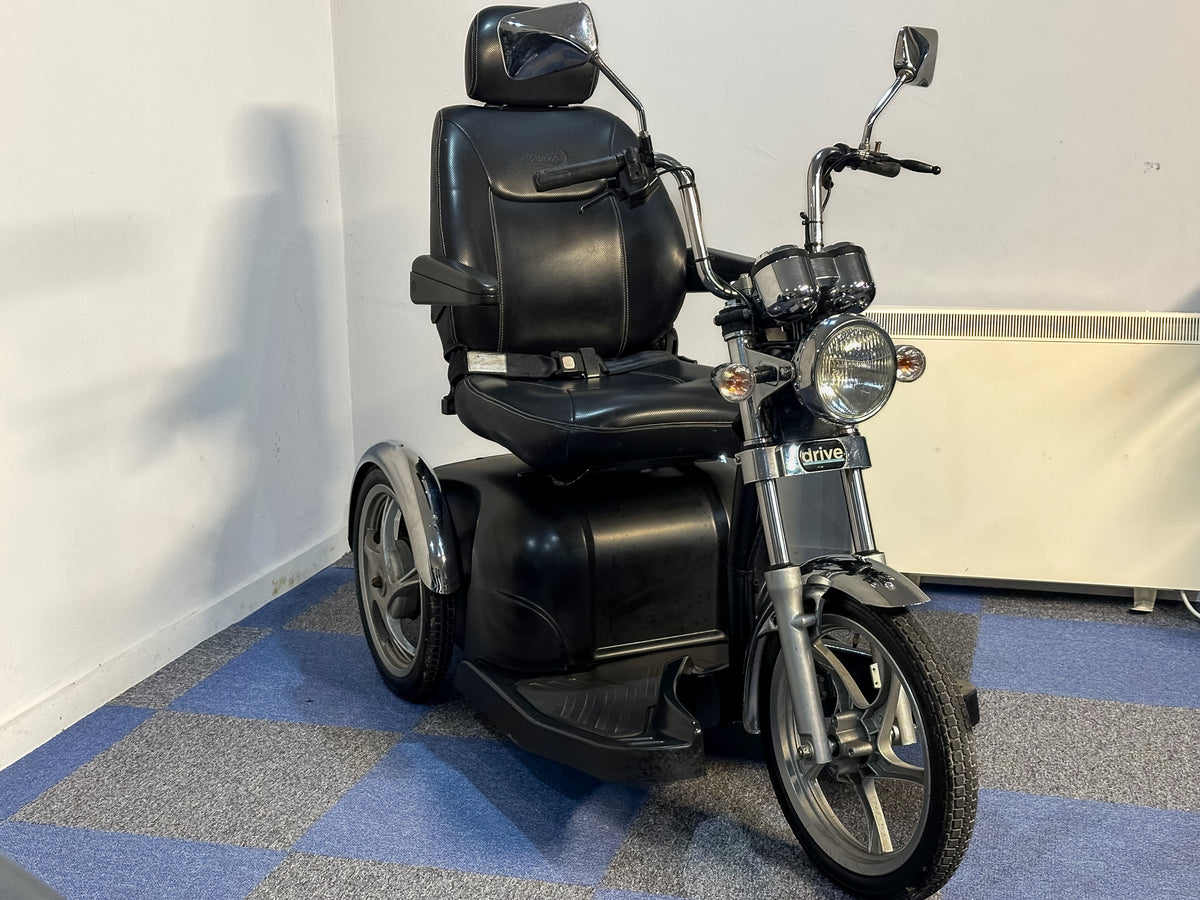 Drive Sport Rider Chrome & Black Mobility Scooter Large 3 Wheel Trike Road Legal Main image