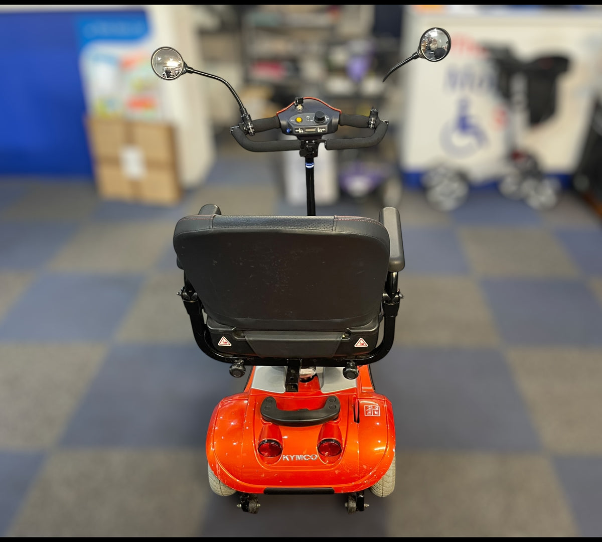 Used Kymco Mini LS Mobility Scooter Orange – Lightweight Boot Scooter 4mph