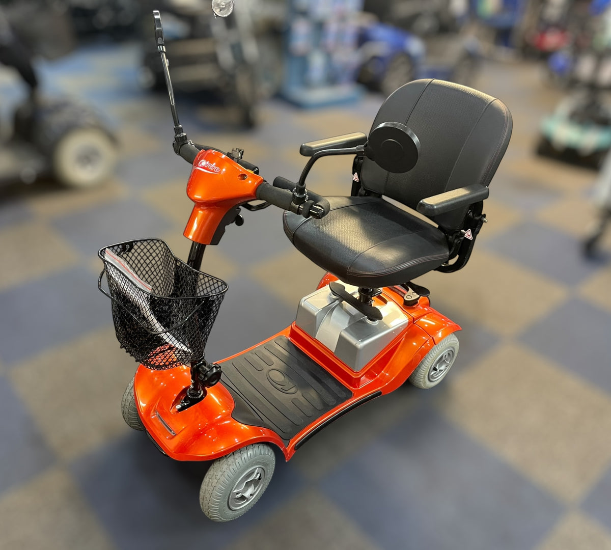 Used Kymco Mini LS Mobility Scooter Orange – Lightweight Boot Scooter 4mph