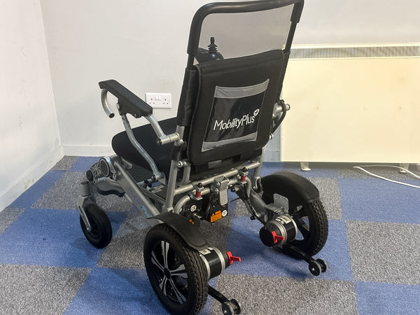 MobilityPlus Electric Powered Wheelchair Used Easy Folding Portable Lightweight Twin Battery