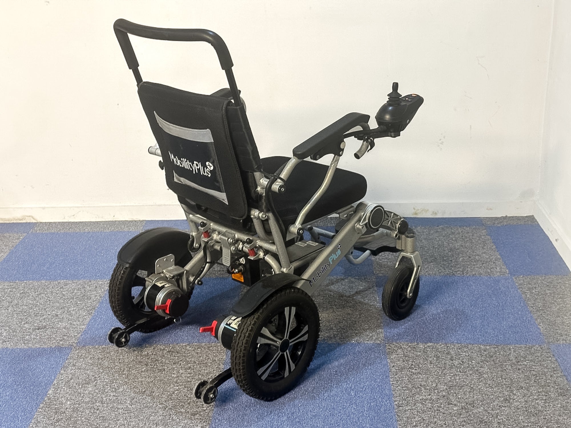 MobilityPlus Electric Powered Wheelchair Used Easy Folding Portable Lightweight Twin Battery