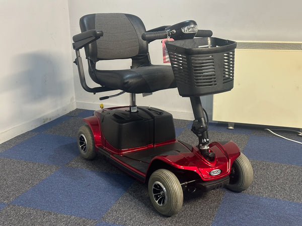 Pride Revo 2.0 4mph Mobility Scooter Transportable Boot Suspension Red